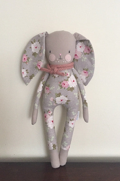 TillyBob Bunny - soft grey floral