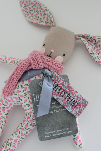 MiniBob Bunny - Liberty print & pink scarf