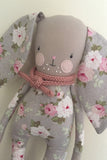 TillyBob Bunny - soft grey floral