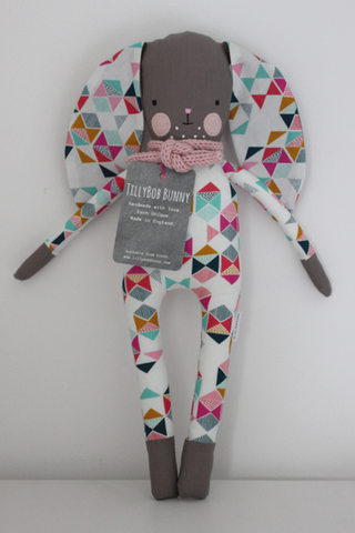 TillyBob Bunny - multi colour geometric